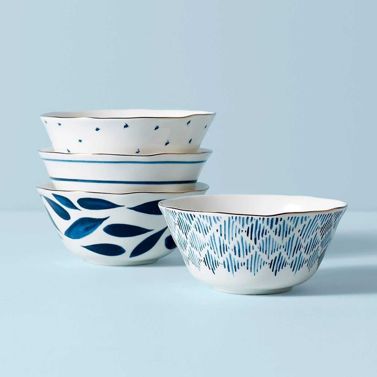 Lenox Blue Bay 4-Piece All Purpose Bowl Set 3 Lenox Blue Bay 4-Piece All Purpose Bowl Set