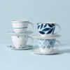 Lenox Blue Bay 8-Piece Espresso Cup & Saucer Set -Lenox Shop 890199 w10