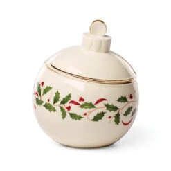 Lenox Holiday Ornament Candy Jar -Lenox Shop 890765 wHR