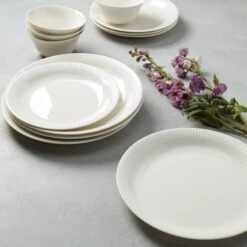 Lenox Profile White Porcelain 4-Piece Dinner Plate Set 14 Lenox Profile White Porcelain 4-Piece Dinner Plate Set -Lenox Shop 891166 w11