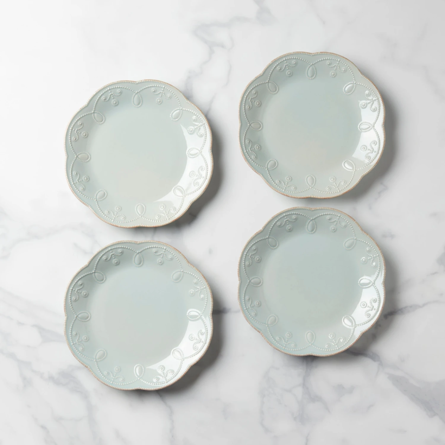 Lenox French Perle 4-Piece Accent Plate Set 3 Lenox French Perle 4-Piece Accent Plate Set