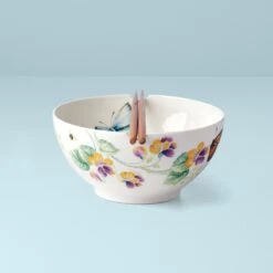Lenox Butterfly Meadow Bowl & Chopsticks