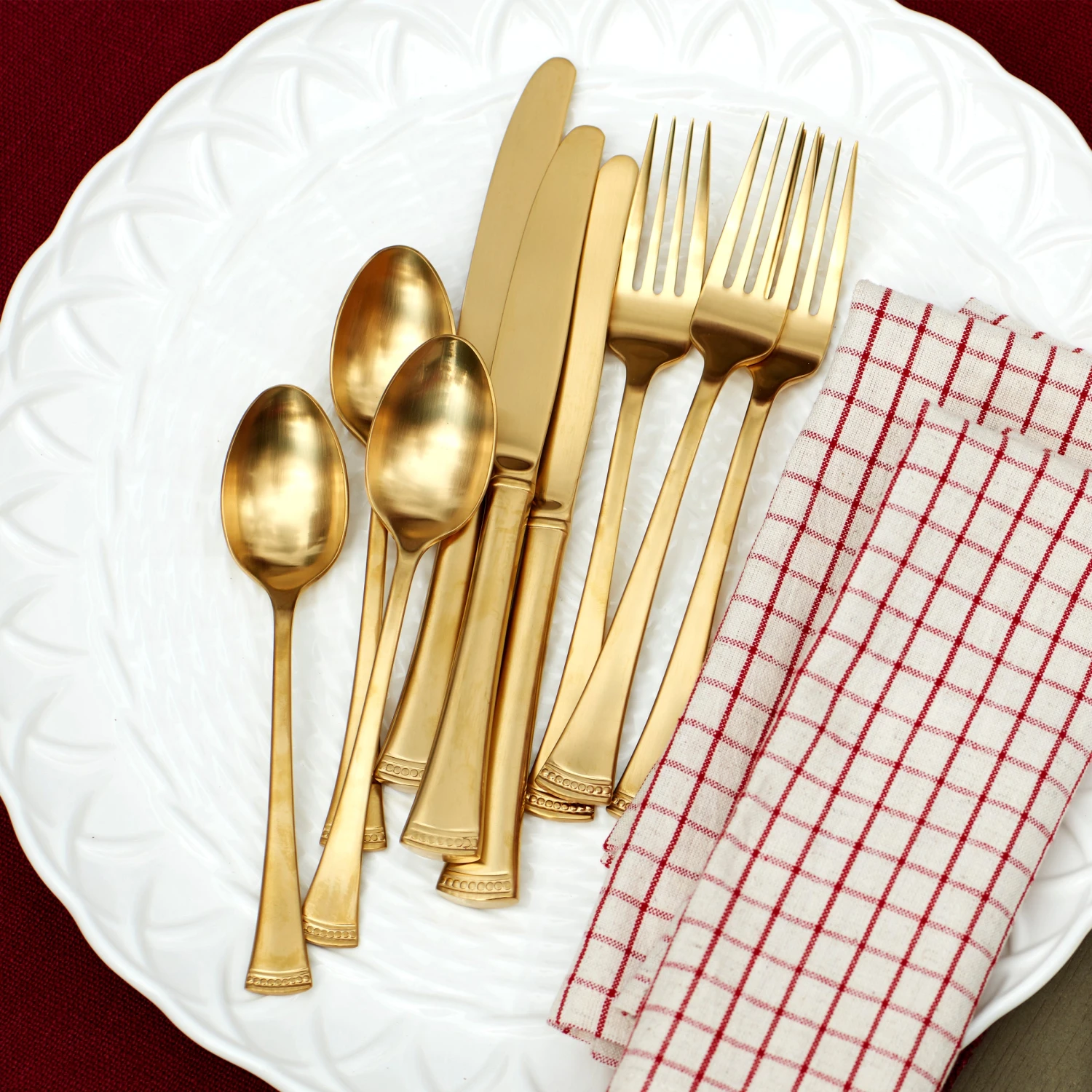 Lenox Portola Gold 60-Piece Flatware Set 10 Lenox Portola Gold 60-Piece Flatware Set - Image 8