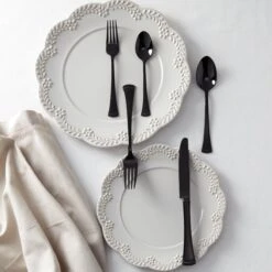 Lenox Portola Black 20-Piece Flatware Set -Lenox Shop 893677 w12