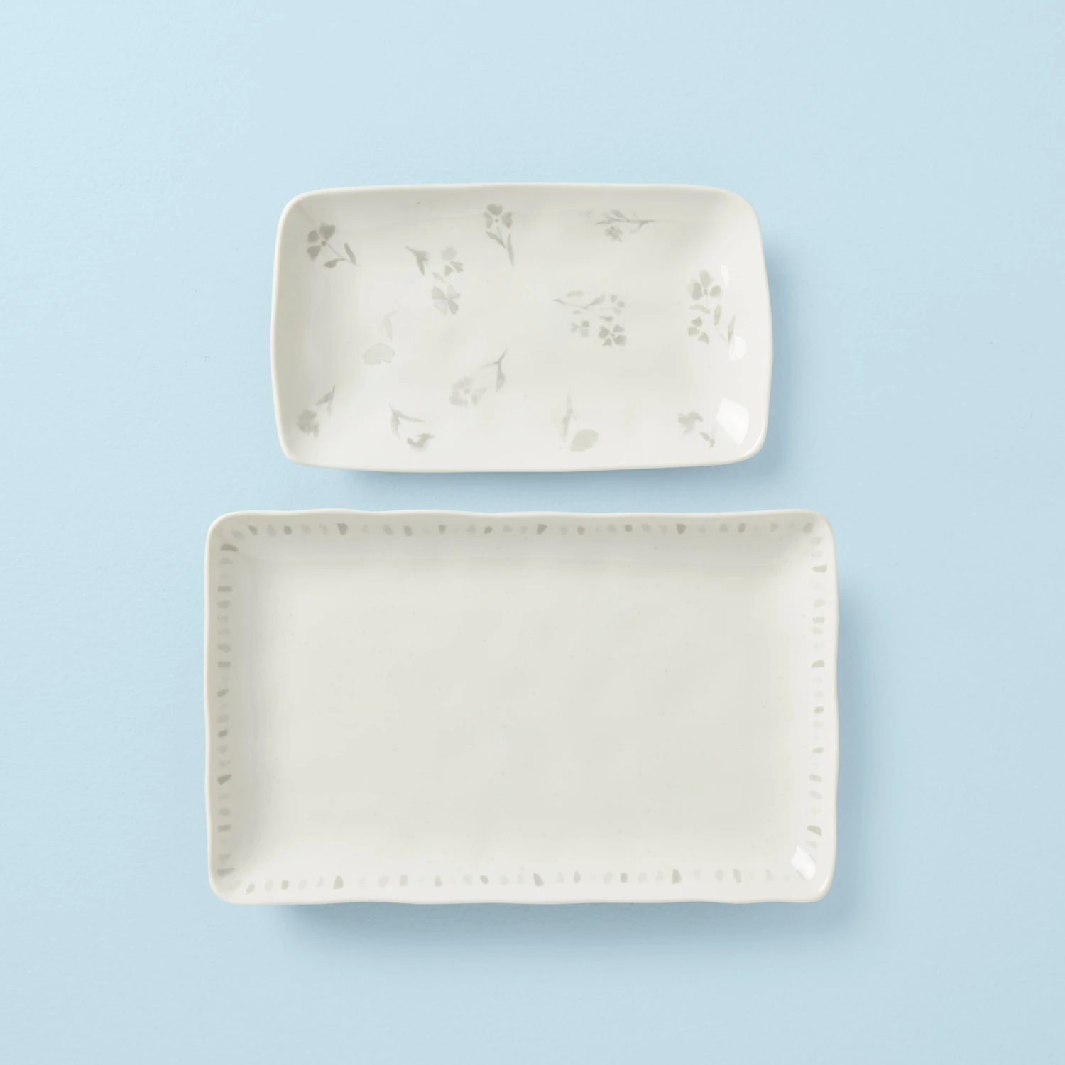 Lenox Oyster Bay 2-Piece Nesting Serving Platters 4 Lenox Oyster Bay 2-Piece Nesting Serving Platters - Image 2