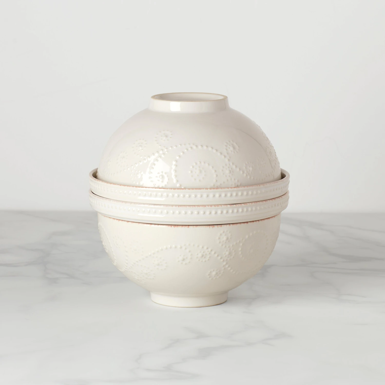 Lenox French Perle Luna 8-Piece Nesting Dinnerware Set 3 Lenox French Perle Luna 8-Piece Nesting Dinnerware Set