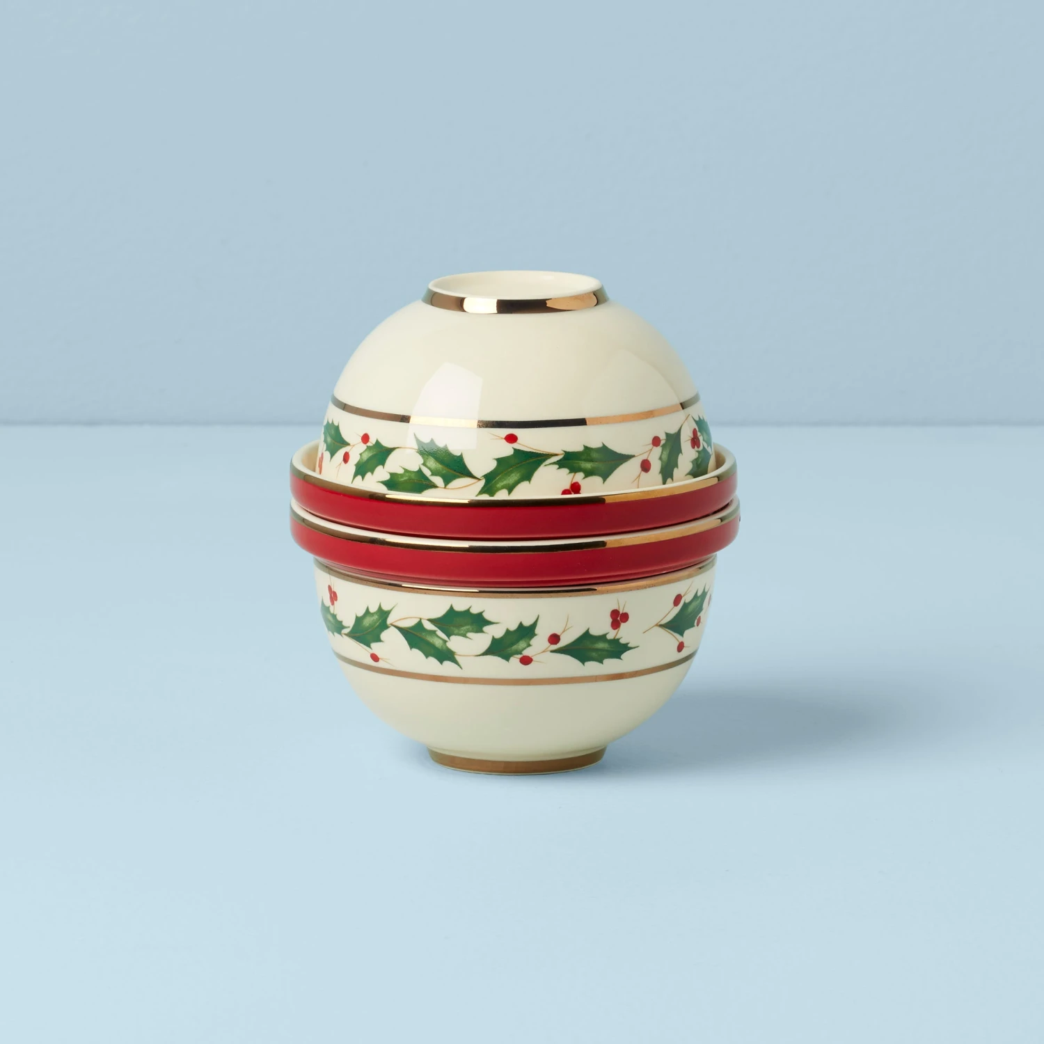 Lenox Holiday Mini Luna 8-Piece Nesting Dinnerware Set 3 Lenox Holiday Mini Luna 8-Piece Nesting Dinnerware Set