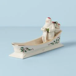 Lenox Holiday Santa's Sleigh Cracker Tray