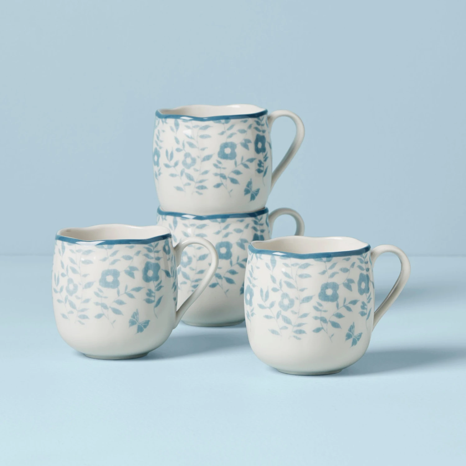 Lenox Butterfly Meadow Cottage 4-Piece Mugs 5 Lenox Butterfly Meadow Cottage 4-Piece Mugs - Image 3