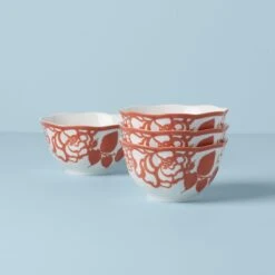 Lenox Butterfly Meadow Cottage 4-Piece Rice Bowls -Lenox Shop 894282 W10 eec76423 dc52 4a55 97db 8c1bd24798dd