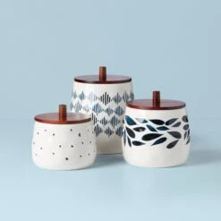 Lenox Blue Bay 3-Piece Canister Set