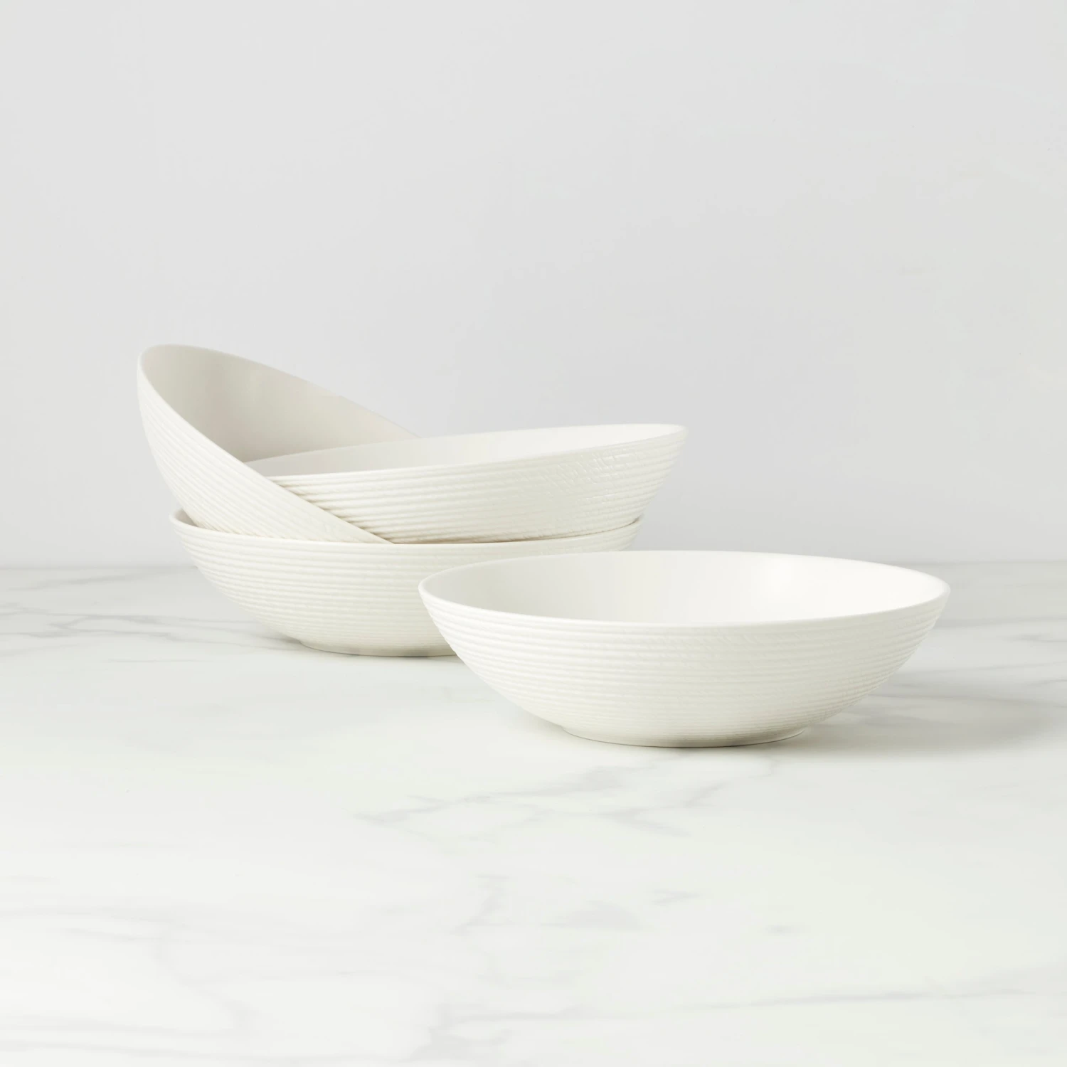 Lenox LX Collective White Pasta Bowls, Set Of 4 3 Lenox LX Collective White Pasta Bowls, Set Of 4