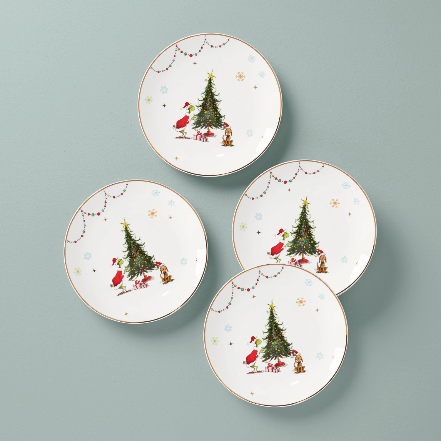 Lenox Merry Grinchmas Dinner Plates, Set Of 4 3 Lenox Merry Grinchmas Dinner Plates, Set Of 4