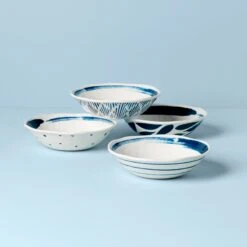 Lenox Blue Bay Melamine All-Purpose Bowls, Set Of 4