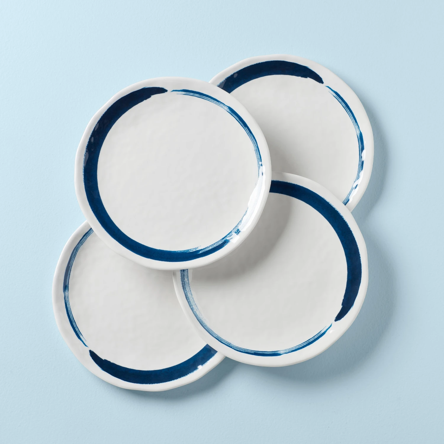 Lenox Blue Bay Melamine Dinner Plates, Set Of 4 3 Lenox Blue Bay Melamine Dinner Plates, Set Of 4