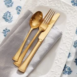 Lenox Portola Gold 60-Piece Flatware Set 19 Lenox Portola Gold 60-Piece Flatware Set -Lenox Shop 895346 806668 LNP F23 1