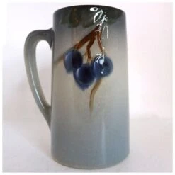 American Weller Earthenware Pottery Etna Grapevine Tankard Mug -Lenox Shop american weller earthenware pottery etna grapevine tankard mug 6127