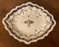 Antique 18th Century Derby Porcelain Oval Platter Decorated With An Urn Surrounded By Insects And Butterfly -Lenox Shop antique 18th century derby porcelain oval platter decorated with an urn surrounded by insects and butterfly 0655