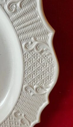 Antique 18th Century English George III Salt Glaze Round Charger Platter Or Meat Plate -Lenox Shop antique 18th century english george iii salt glaze round charger platter or meat plate 1986