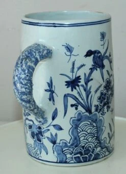 Antique 19th Century Samson Tin Glaze Faience Delft Tankard Mug Or Jug With Chinese & Masonic Decoration -Lenox Shop antique 19th century samson tin glaze faience delft tankard mug or jug with chinese and masonic decoration 0360