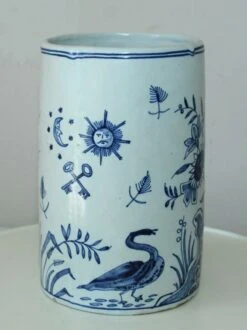 Antique 19th Century Samson Tin Glaze Faience Delft Tankard Mug Or Jug With Chinese & Masonic Decoration -Lenox Shop antique 19th century samson tin glaze faience delft tankard mug or jug with chinese and masonic decoration 1815