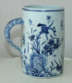 Antique 19th Century Samson Tin Glaze Faience Delft Tankard Mug Or Jug With Chinese & Masonic Decoration -Lenox Shop antique 19th century samson tin glaze faience delft tankard mug or jug with chinese and masonic decoration 6997