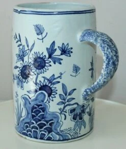 Antique 19th Century Samson Tin Glaze Faience Delft Tankard Mug Or Jug With Chinese & Masonic Decoration -Lenox Shop antique 19th century samson tin glaze faience delft tankard mug or jug with chinese and masonic decoration 7135