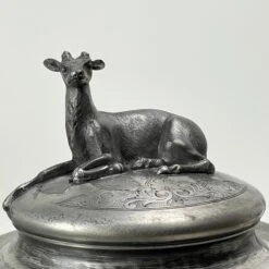 Antique 19th Century Victorian Wilcox Silver Plate Co. Lidded Soup Tureen With Deer And Fawn -Lenox Shop antique 19th century victorian wilcox silver plate co lidded soup tureen with deer and fawn 0739