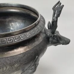 Antique 19th Century Victorian Wilcox Silver Plate Co. Lidded Soup Tureen With Deer And Fawn -Lenox Shop antique 19th century victorian wilcox silver plate co lidded soup tureen with deer and fawn 7985