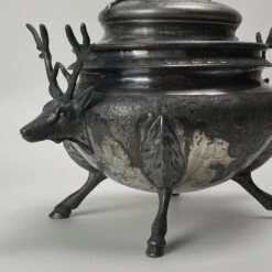 Antique 19th Century Victorian Wilcox Silver Plate Co. Lidded Soup Tureen With Deer And Fawn -Lenox Shop antique 19th century victorian wilcox silver plate co lidded soup tureen with deer and fawn 8301