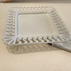 Antique Atterbury Pressed Milk Glass Plate -Lenox Shop antique atterbury pressed milk glass plate 1139 1