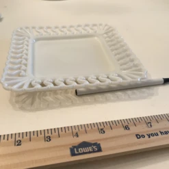 Antique Atterbury Pressed Milk Glass Plate -Lenox Shop antique atterbury pressed milk glass plate 6066 1