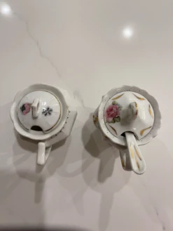 Antique Bavarian Sugar Or Salt Bowls & Spoon- 3 Pieces -Lenox Shop antique bavarian sugar or salt bowls and spoon 3 pieces 8698