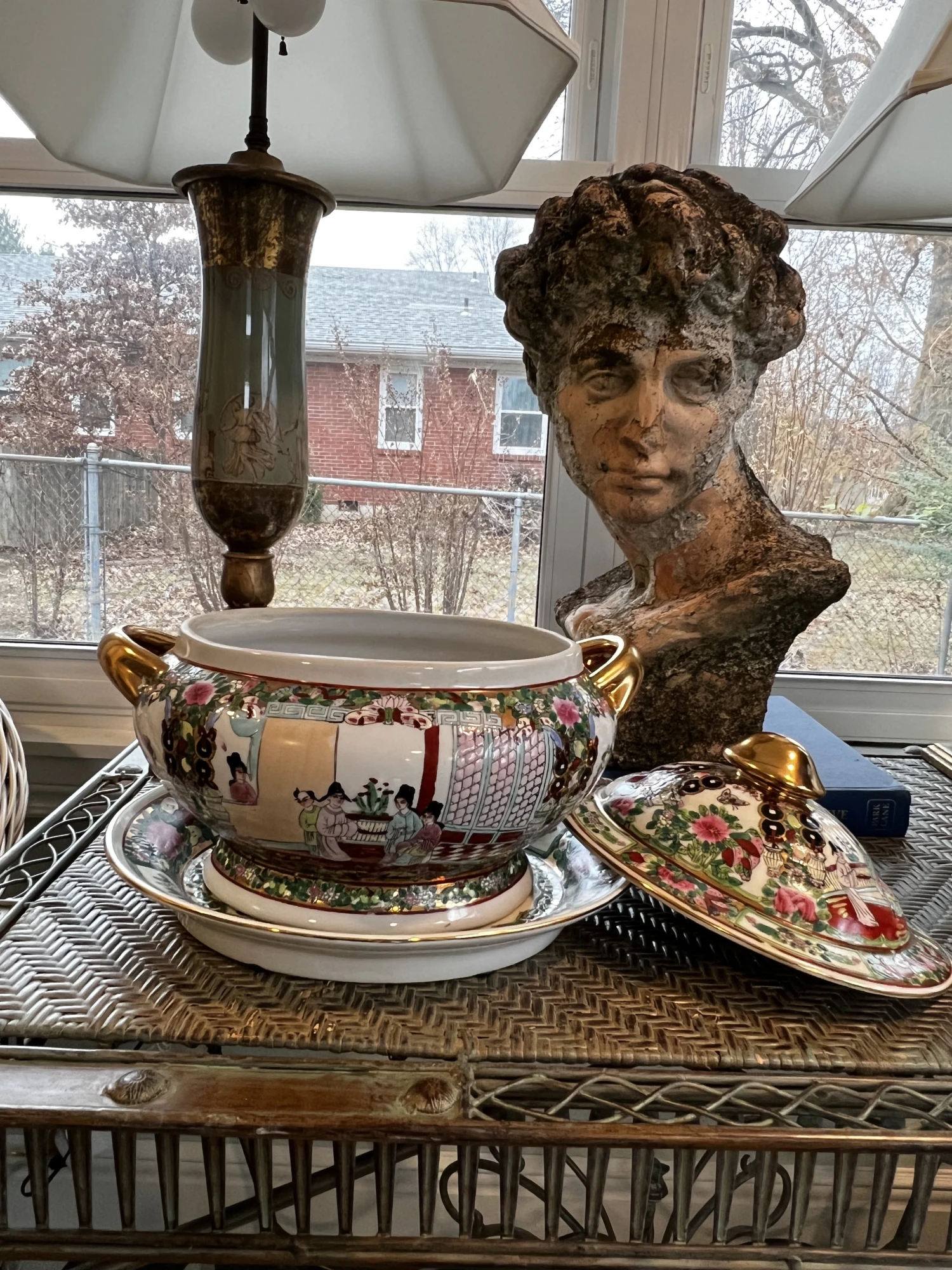 Antique Chinese Rose Medallion Tureen 11 Antique Chinese Rose Medallion Tureen - Image 9