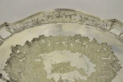 Antique D & H England 24" Silver Silver Plated Pierced Scalloped Platter Tray -Lenox Shop antique d and h england 24 silver silver plated pierced scalloped platter tray 2858