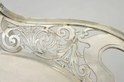 Antique D & H England 24" Silver Silver Plated Pierced Scalloped Platter Tray -Lenox Shop antique d and h england 24 silver silver plated pierced scalloped platter tray 7937