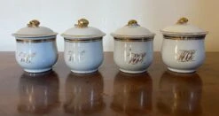 Antique Early 19th Century Chinese Export Porcelain Pot De Creme Or Syllabub Cups- Set Of 4 -Lenox Shop antique early 19th century chinese export porcelain pot de creme or syllabub cups set of 4 3158