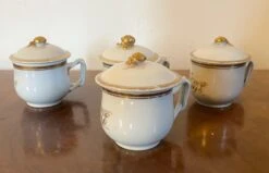 Antique Early 19th Century Chinese Export Porcelain Pot De Creme Or Syllabub Cups- Set Of 4 -Lenox Shop antique early 19th century chinese export porcelain pot de creme or syllabub cups set of 4 9412