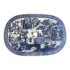 Antique Early 19th Century English Staffordshire Pearlware Blue & White Transfer Ware Mazarin Strainer For A Platter With Chinese Decoration -Lenox Shop antique early 19th century english staffordshire pearlware blue and white transfer ware mazarin strainer for a platter with chinese decoration 4437