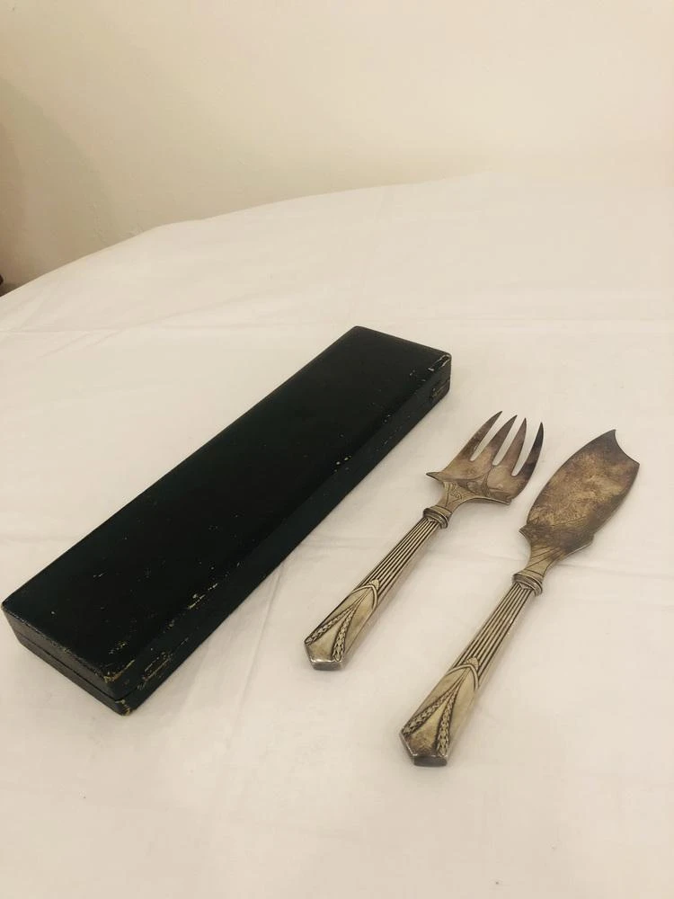 Antique French Art Deco Serving Cutlery, 1920s, Set Of 2 8 Antique French Art Deco Serving Cutlery, 1920s, Set Of 2 - Image 6