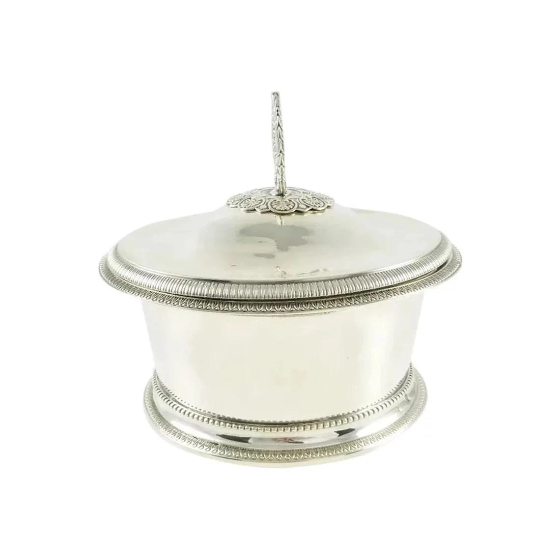 Antique French Silver 18th C Butter Dish Or Butter Tub, Vermeil Gilt Interior 5 Antique French Silver 18th C Butter Dish Or Butter Tub, Vermeil Gilt Interior - Image 3