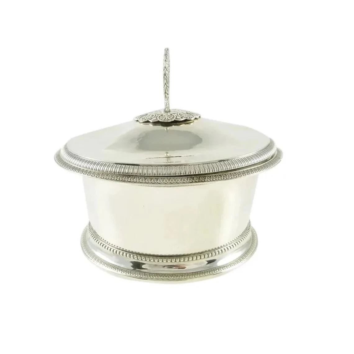 Antique French Silver 18th C Butter Dish Or Butter Tub, Vermeil Gilt Interior 7 Antique French Silver 18th C Butter Dish Or Butter Tub, Vermeil Gilt Interior - Image 5