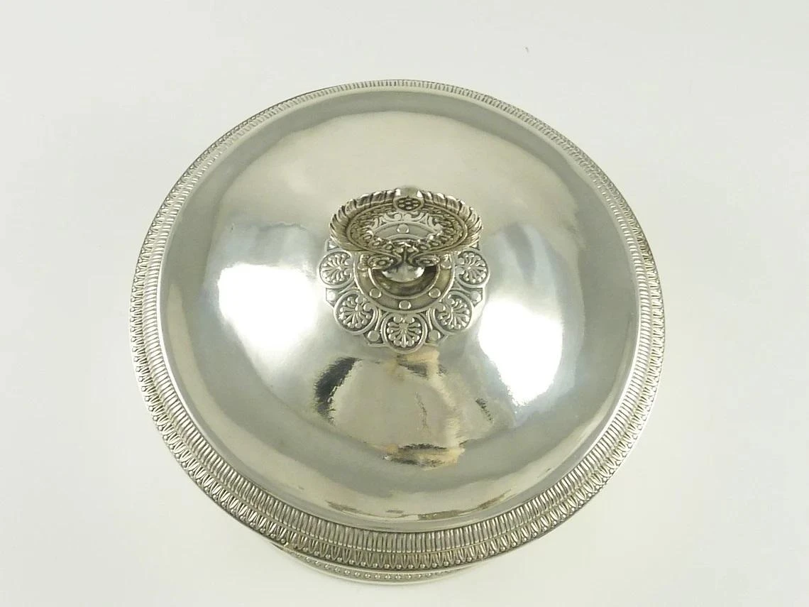 Antique French Silver 18th C Butter Dish Or Butter Tub, Vermeil Gilt Interior 8 Antique French Silver 18th C Butter Dish Or Butter Tub, Vermeil Gilt Interior - Image 6