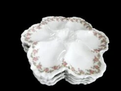 Antique French White Porcelain Oyster Plates, Limoges, France, 1930s, Set Of 6 -Lenox Shop antique french white porcelain oyster plates limoges france 1930s set of 6 3180