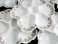 Antique French White Porcelain Oyster Plates, Limoges, France, 1930s, Set Of 6 -Lenox Shop antique french white porcelain oyster plates limoges france 1930s set of 6 9885