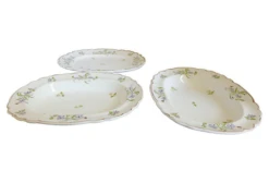 Antique Hand-Painted Floral Victorian 2 Bowls & Serving Platter 15 Antique Hand-Painted Floral Victorian 2 Bowls & Serving Platter -Lenox Shop antique hand painted floral victorian 2 bowls and serving platter 7138