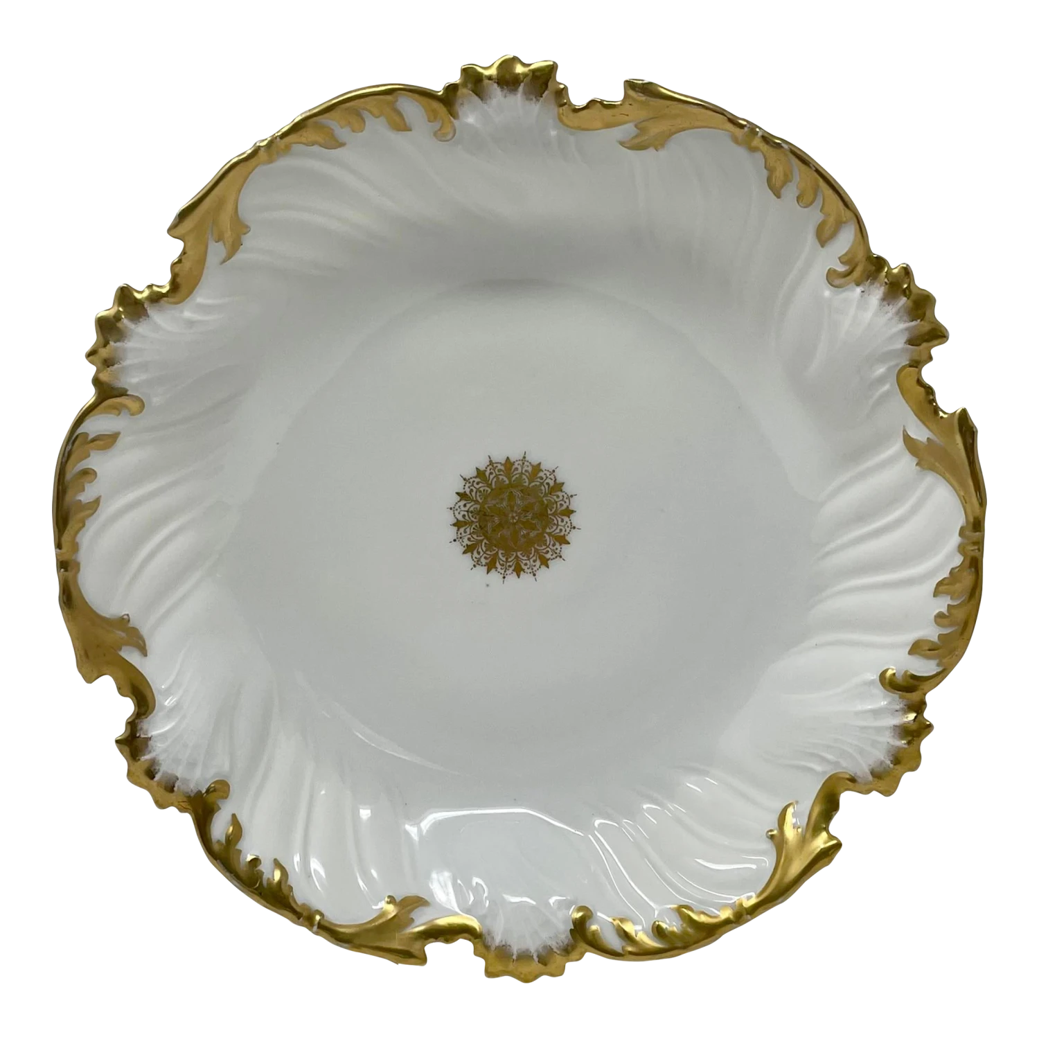 Antique Limoges France Gilt Porcelain Bowl By Tressemanes & Vogt 3 Antique Limoges France Gilt Porcelain Bowl By Tressemanes & Vogt