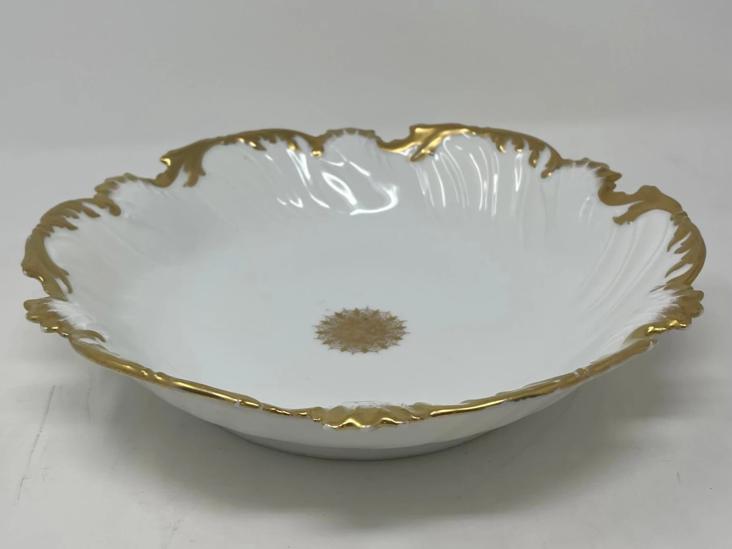 Antique Limoges France Gilt Porcelain Bowl By Tressemanes & Vogt 4 Antique Limoges France Gilt Porcelain Bowl By Tressemanes & Vogt - Image 2