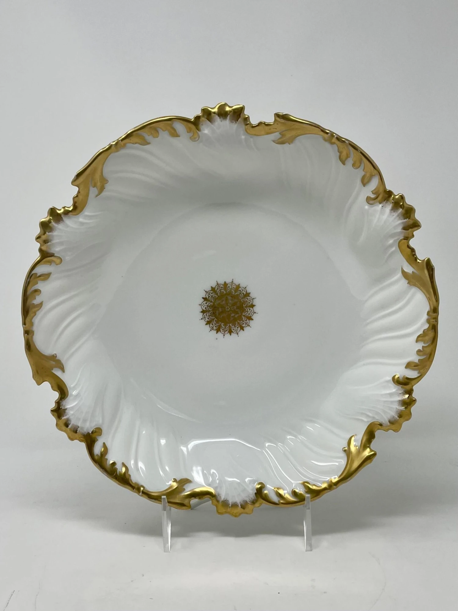 Antique Limoges France Gilt Porcelain Bowl By Tressemanes & Vogt 6 Antique Limoges France Gilt Porcelain Bowl By Tressemanes & Vogt - Image 4