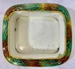 Antique Majolica Covered Sardine Box /Serving Dish Made In England - Circa 19th Century -Lenox Shop antique majolica covered sardine box serving dish made in england circa 19th century 7983